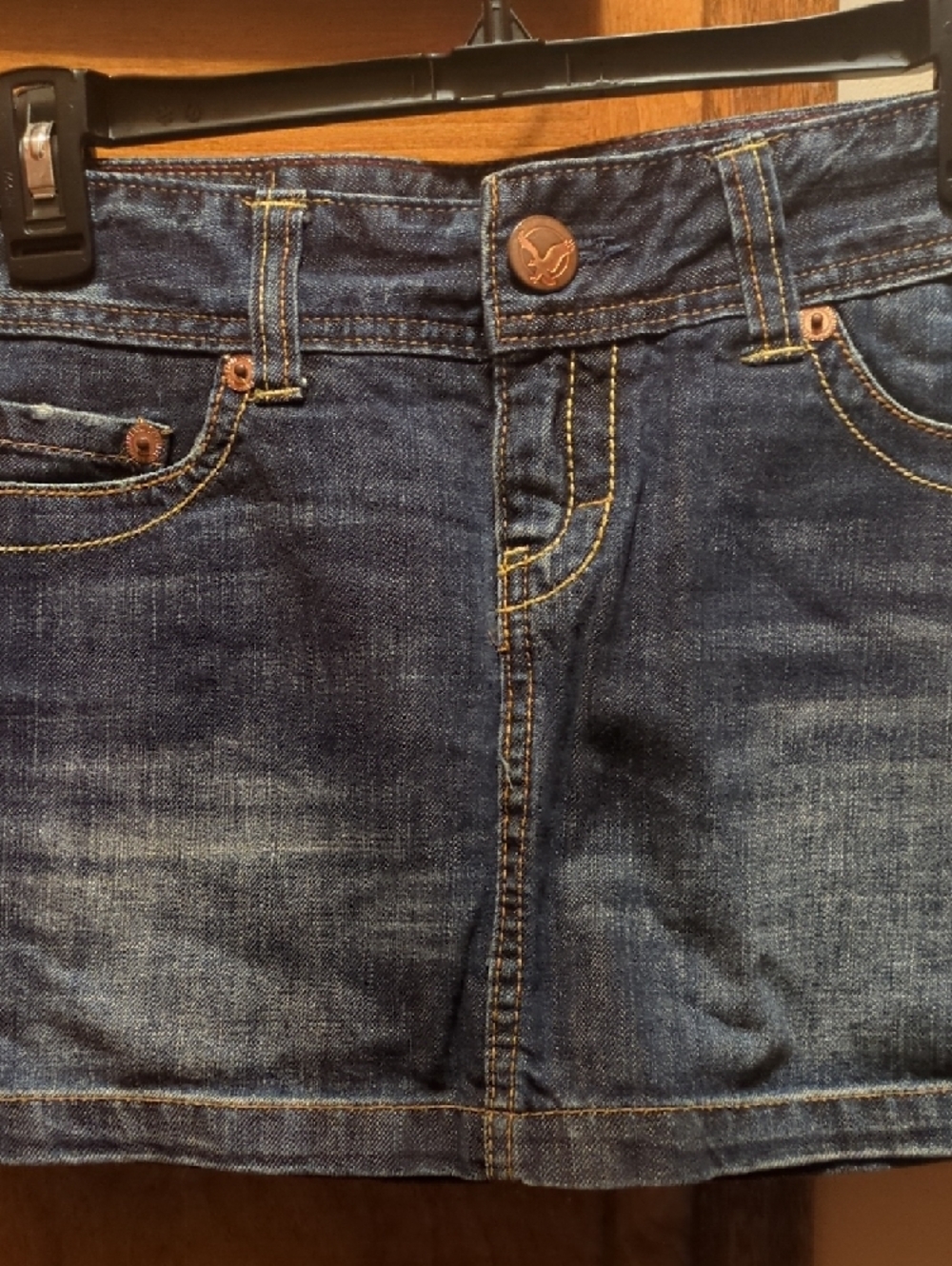 American Eagle Outfitters Dark Blue Denim Skirt - Picture 7 of 12